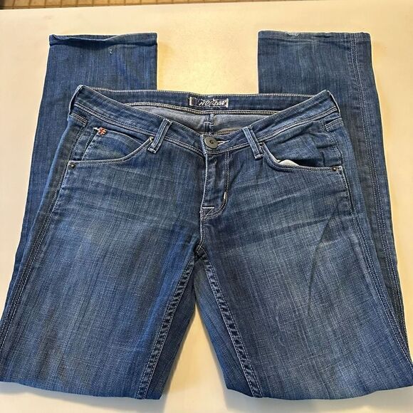 Hudson Bootcut Jeans Women's Size 27 Medium Wash Flap Pockets Low Rise Straight - Picture 1 of 12